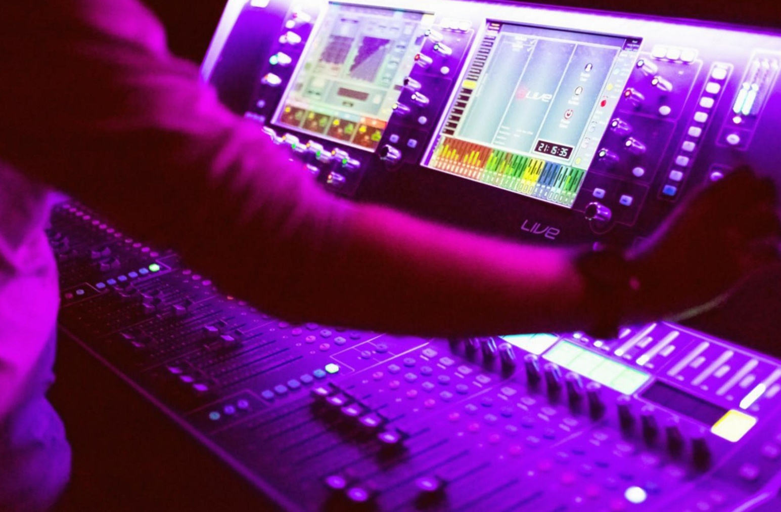 Close-up of a guitar being played during a cover recording session